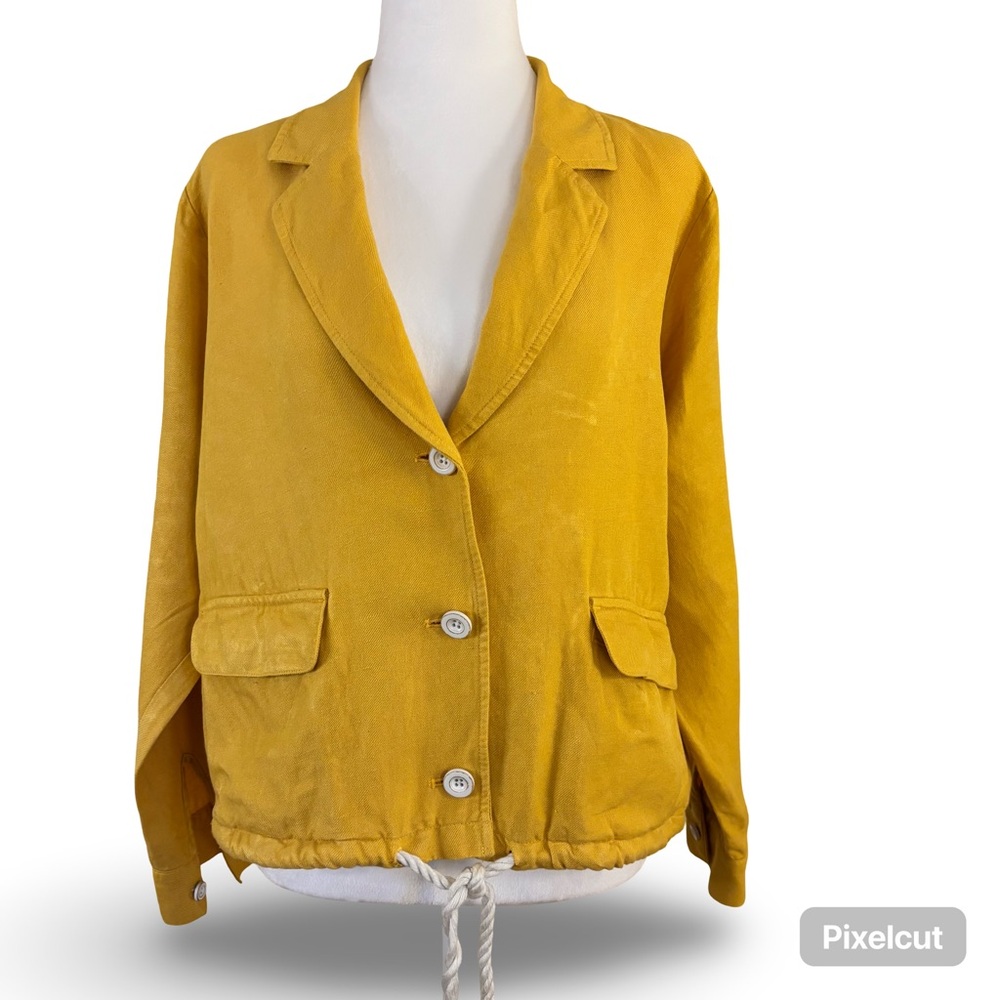 J. Jill Linen Yellow Jacket Small